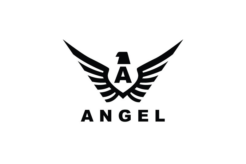 Angel 2 Letter A By Curutdesign Thehungryjpeg Com