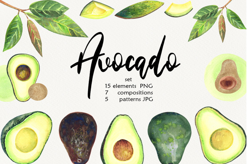 watercolor-avocado