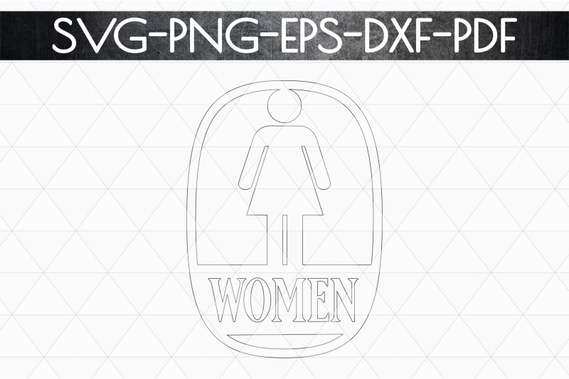 women-sign-papercut-template-toilet-decor-svg-pdf-dxf