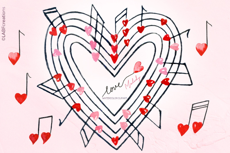 love-melody-watercolor-clipart