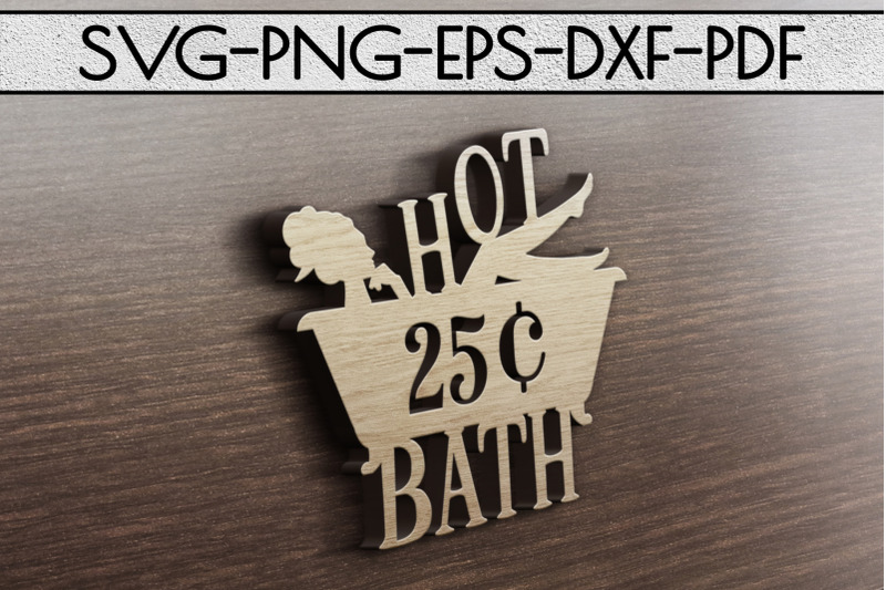 hot-bath-sign-papercut-template-bathroom-decor-svg-pdf