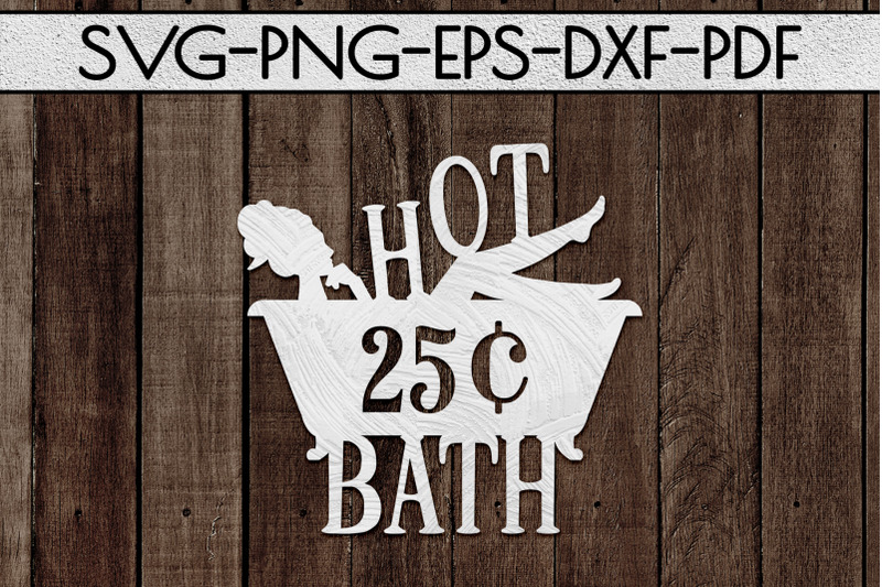 hot-bath-sign-papercut-template-bathroom-decor-svg-pdf