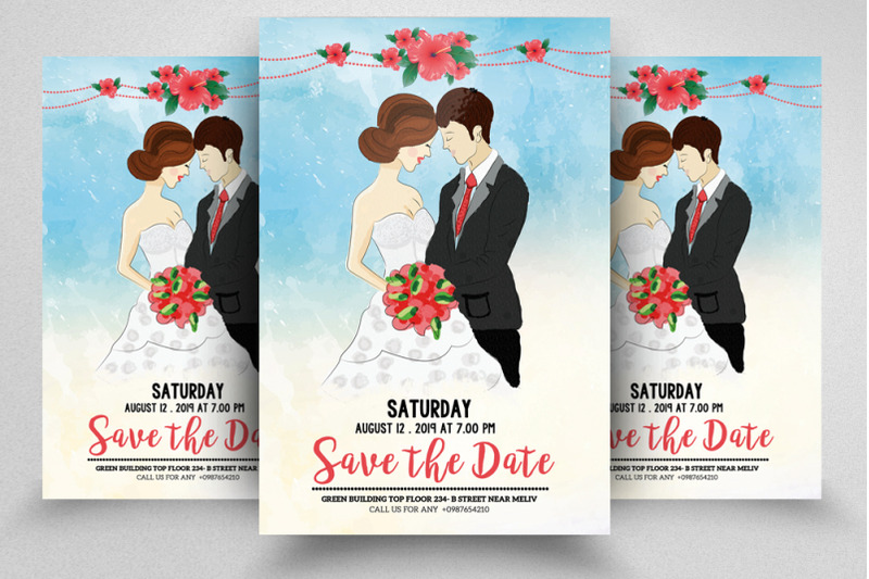 save-the-date-wedding-flyer-poster