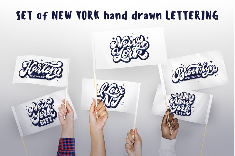 set-of-new-york-hand-drawn-lettering