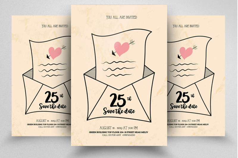 4-save-the-date-wedding-flyers-bundle