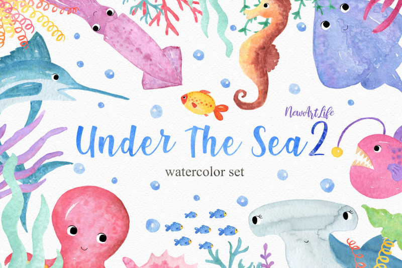 under-the-sea-watercolor-clipart