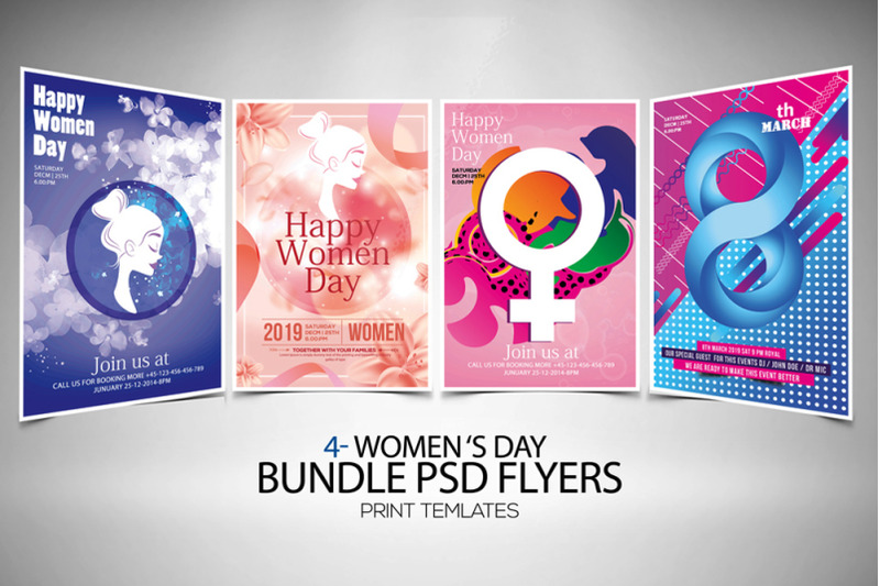 4-women-day-event-flyers-bundle