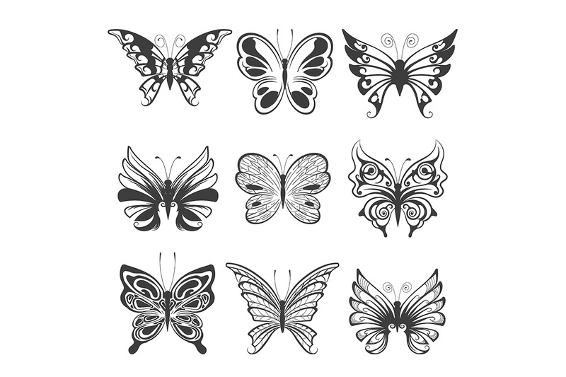 hand-drawn-butterflies-set-isolated-on-white-background