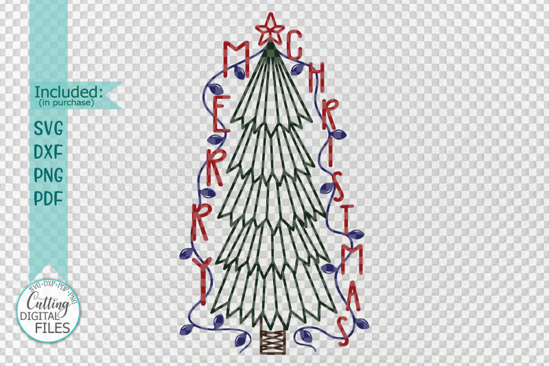 Vertical Primitive Merry Christmas Tree Porch Sign Svg Cut By Kartcreation Thehungryjpeg Com