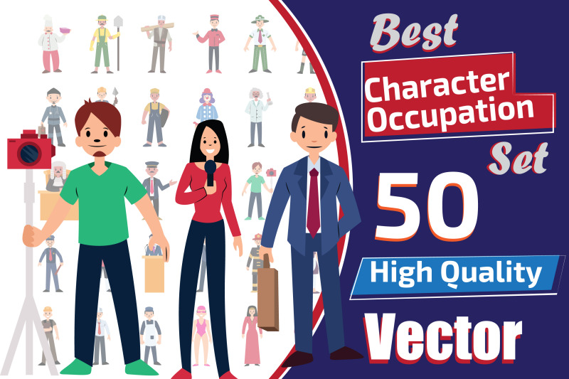 50x-character-occupations-set-illustrations