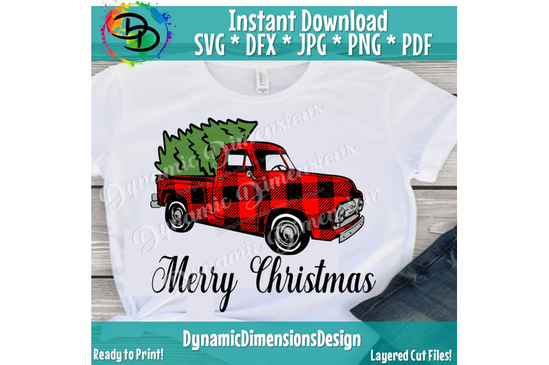 red-truck-svg-buffalo-plaid-merry-christmas-svg-christmas-tree-svg