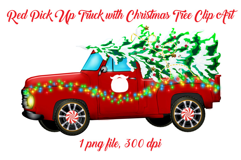 red-retro-christmas-pick-up-with-tree