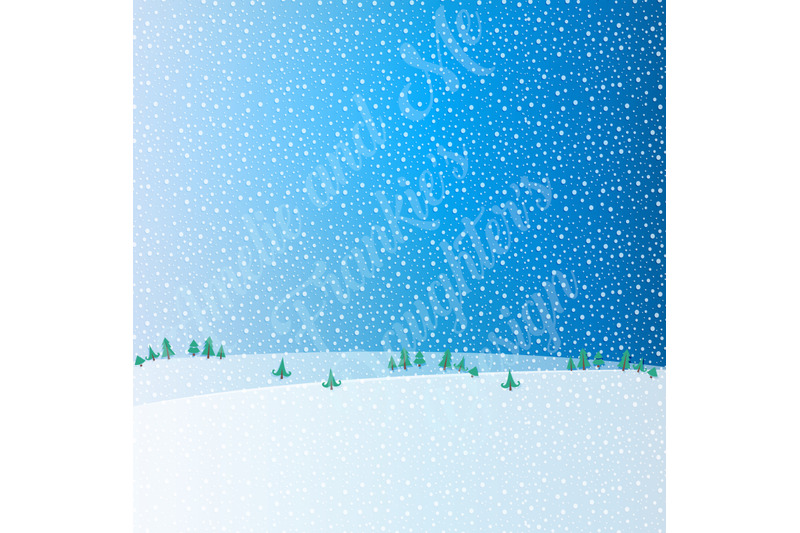 christmas-village-clip-art-plus-bonus-snowy-background