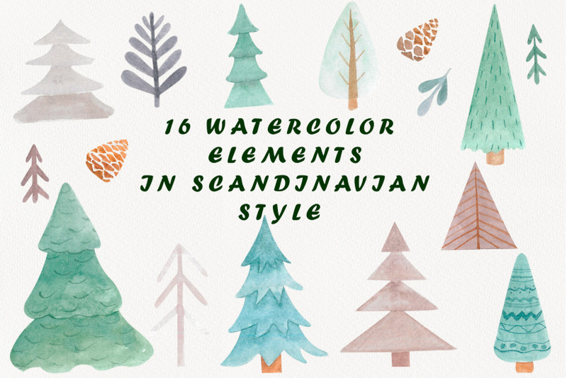 watercolor-pine-trees