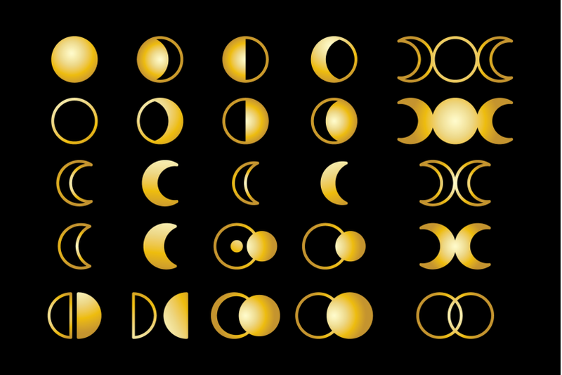 moon-cycle-icons-clip-art-set