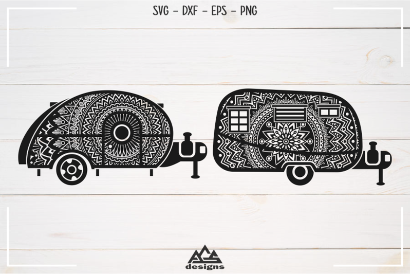 trailer-caravan-mandala-zentangle-svg-design