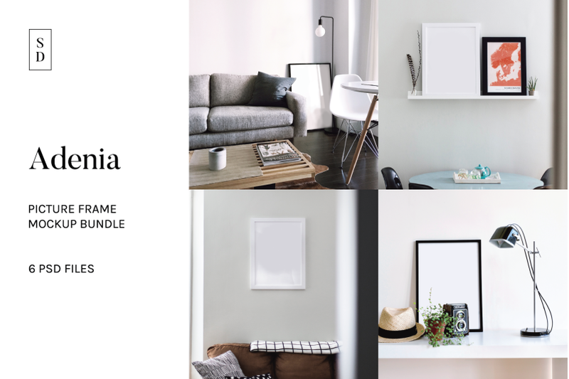 Free Frame Mockup Bundle - Adenia (PSD Mockups)