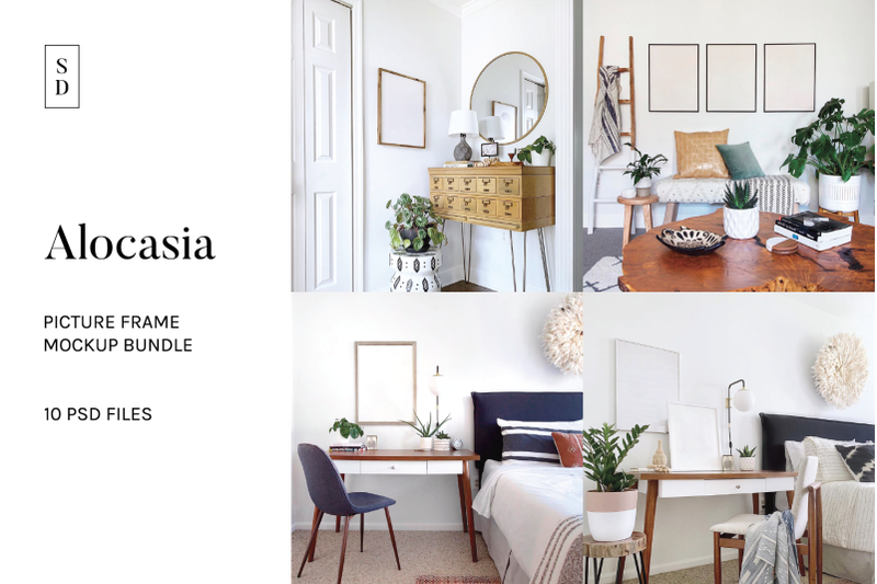Free Frame Mockup Bundle - Alocasia (PSD Mockups)
