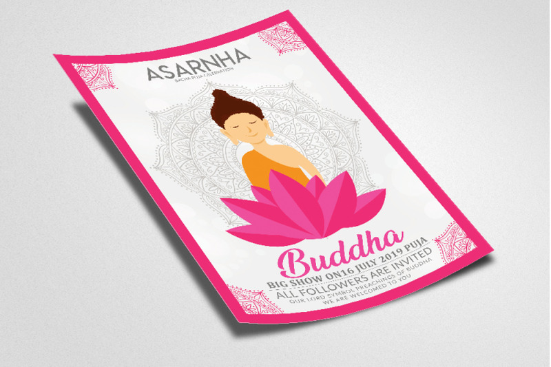 buddha-worship-flyer-template