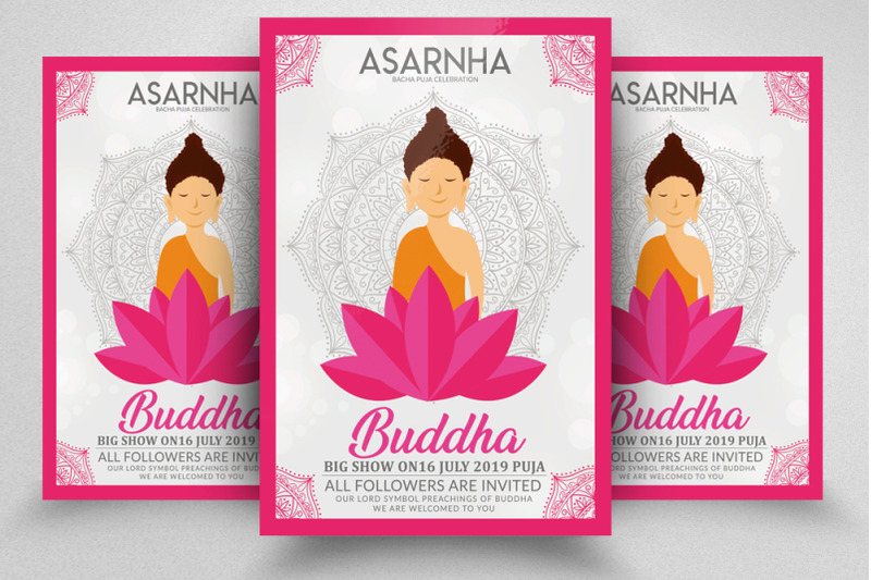 buddha-worship-flyer-template