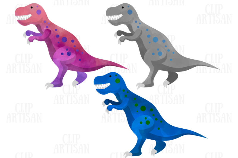 watercolor-dinosaurs-clipart-prehistoric-clip-art