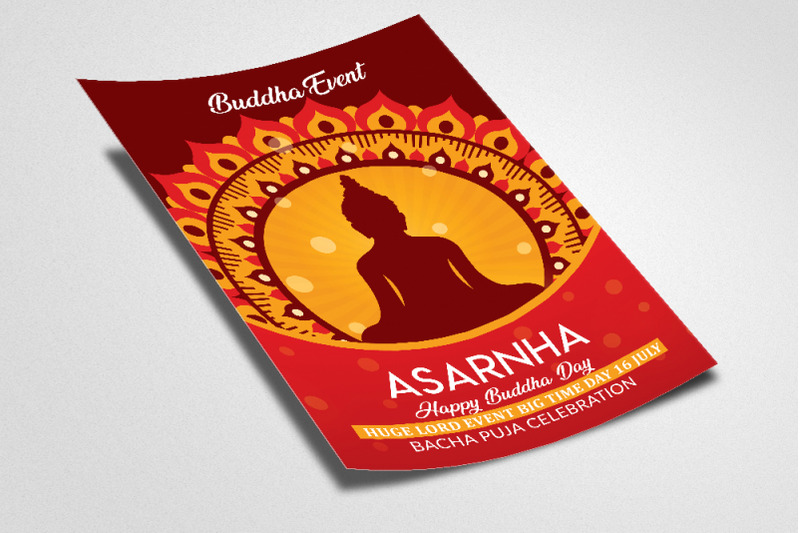 buddha-worship-holy-event-flyer