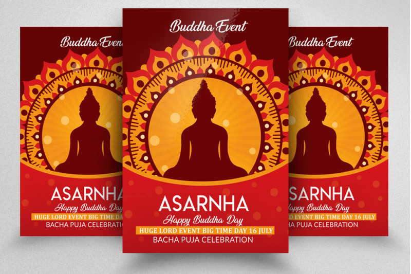 buddha-worship-holy-event-flyer