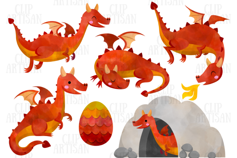 dragon-clipart-watercolor-dragons-clip-art