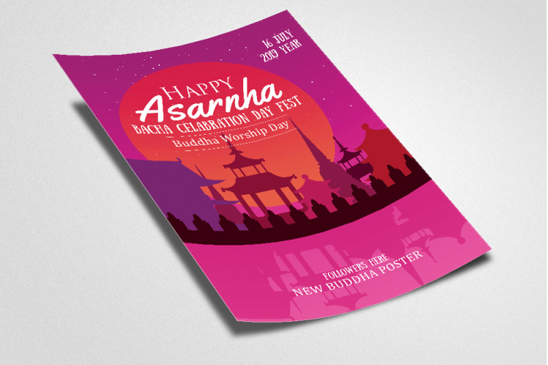 asarnha-bucha-worship-flyer-poster