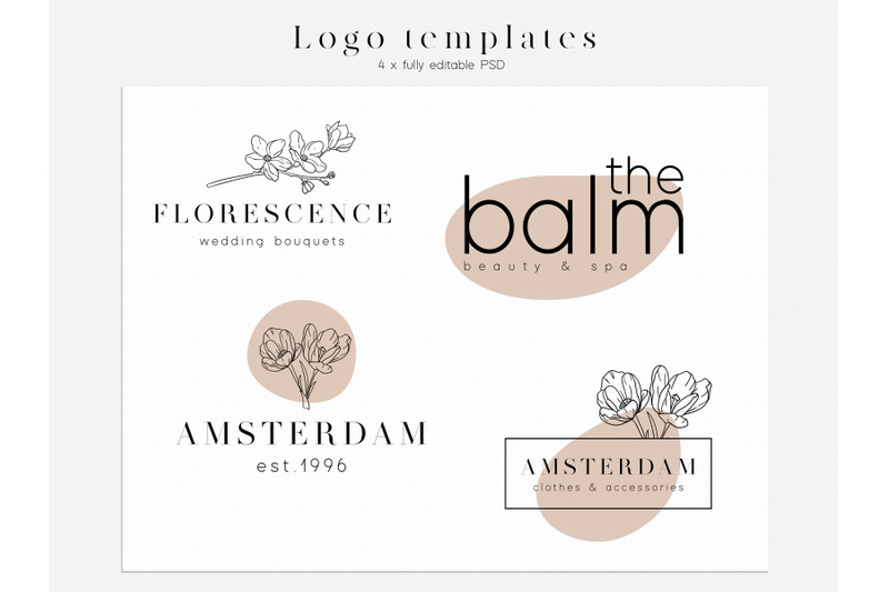 branding-design-kit-diy-logo-floral