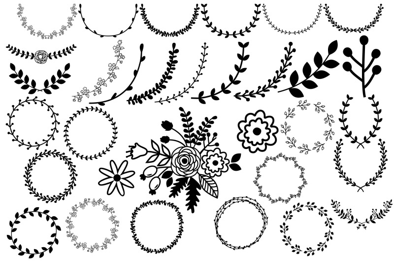 Free Free 157 Vector Flower Wreath Svg SVG PNG EPS DXF File