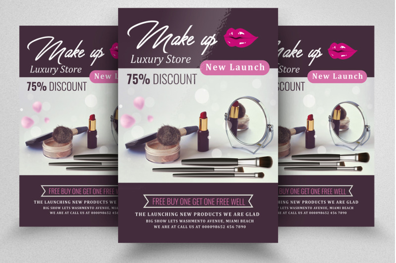 cosmetic-sale-discount-flyer-template