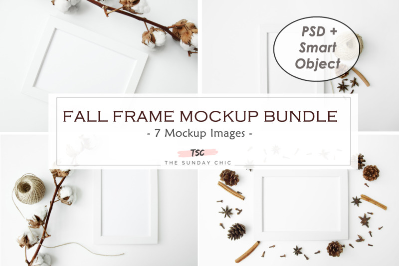 Free Fall Frame Mockup Bundle (PSD Mockups)