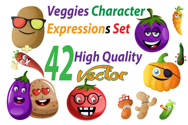 42x-veggie-character-expression-illustrations