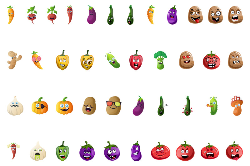 42x-veggie-character-expression-illustrations