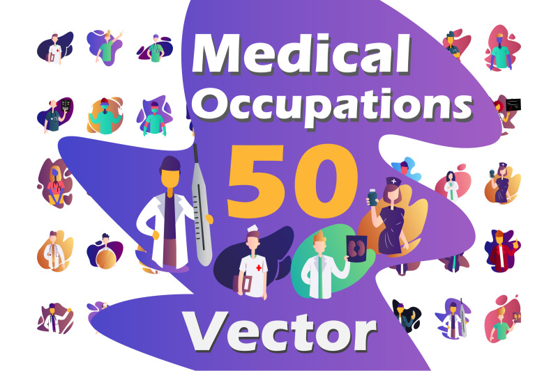 50x-medical-occupations-illustrations