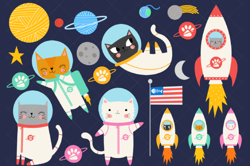 space-cat-clipart-astronaut-kittens