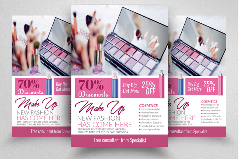 cosmetic-make-up-flyer-template