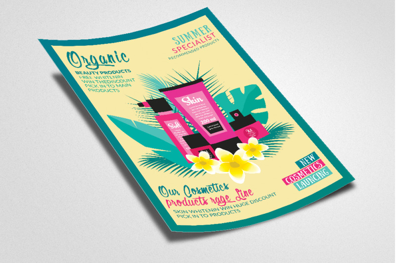 organic-cosmetics-product-flyer-template