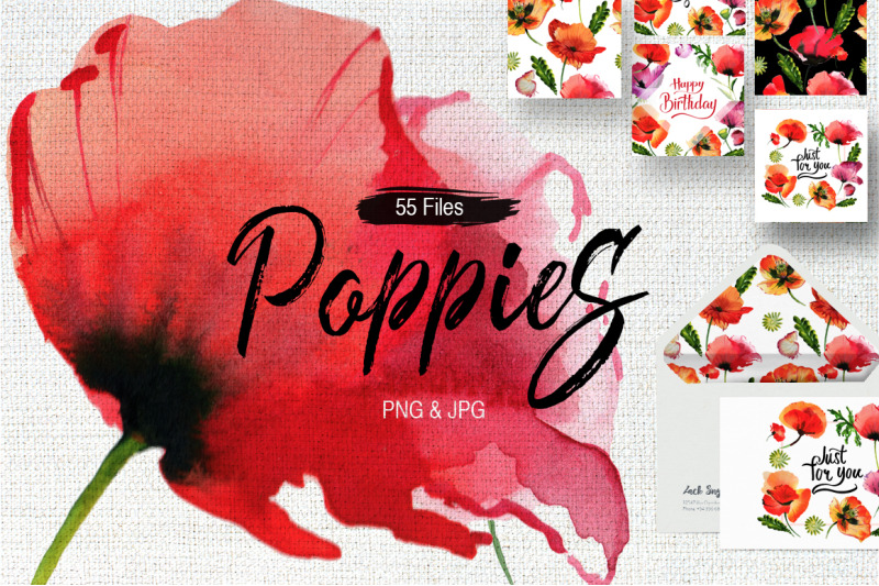 poppy-flowers-png-watercolor-set