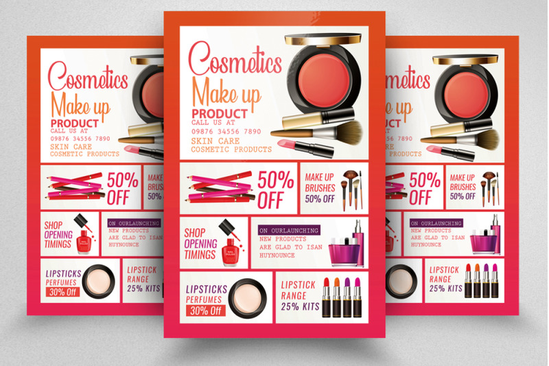 cosmetics-make-up-product-flyer-template