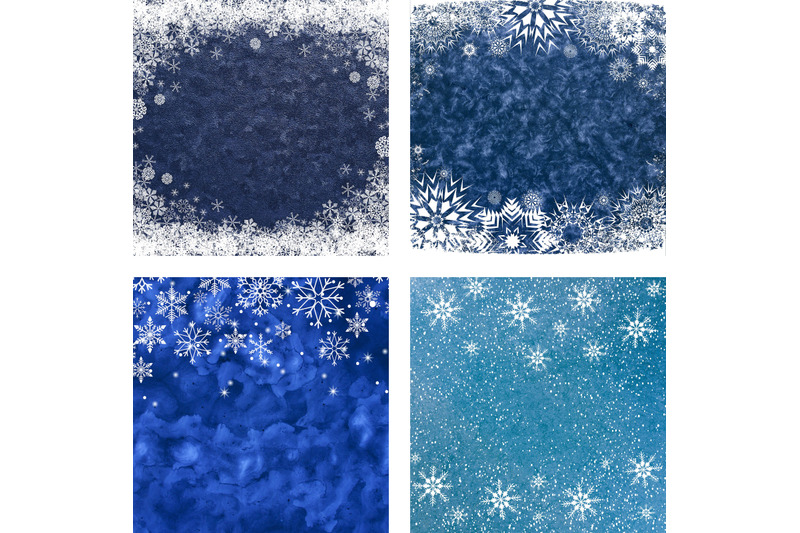 ice-and-snowflake-frames
