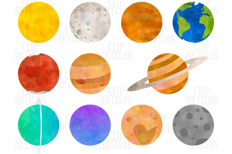 planets-clipart-watercolor-solar-system
