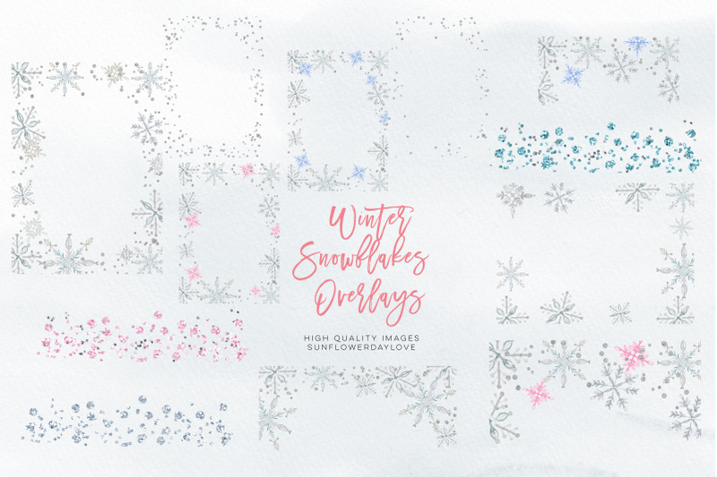 winter-snowflakes-overlays-pink-winter-silver-christmas-overlays