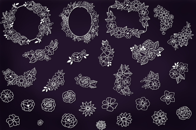 papercut-floral-bundle-30-svg-items