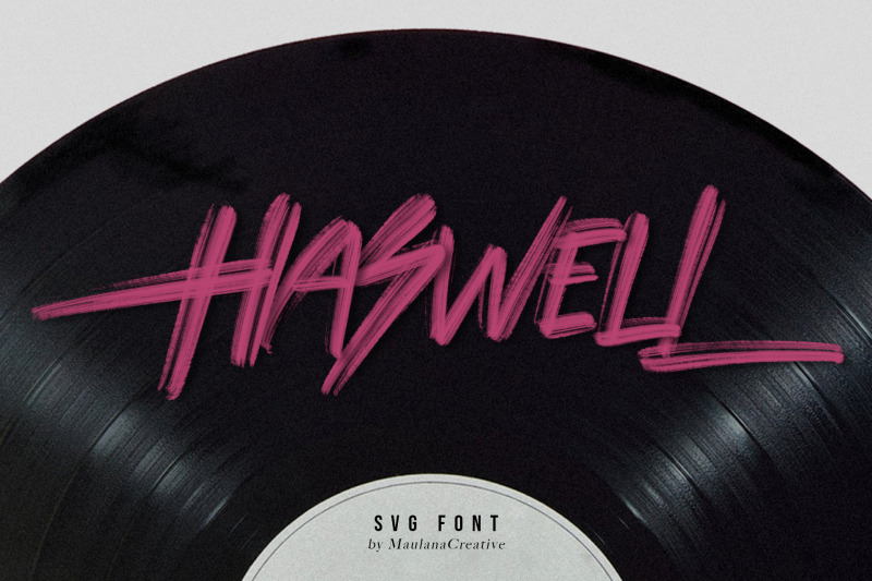 haswell-svg-brush-font