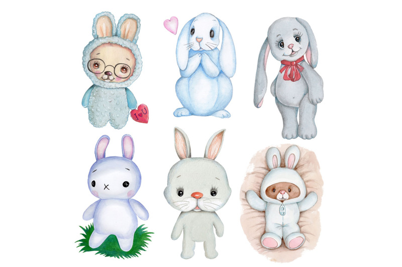 watercolor-rabbits