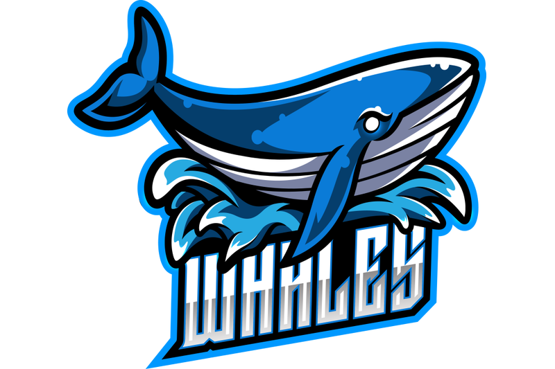 whale-esport-mascot-logo-design