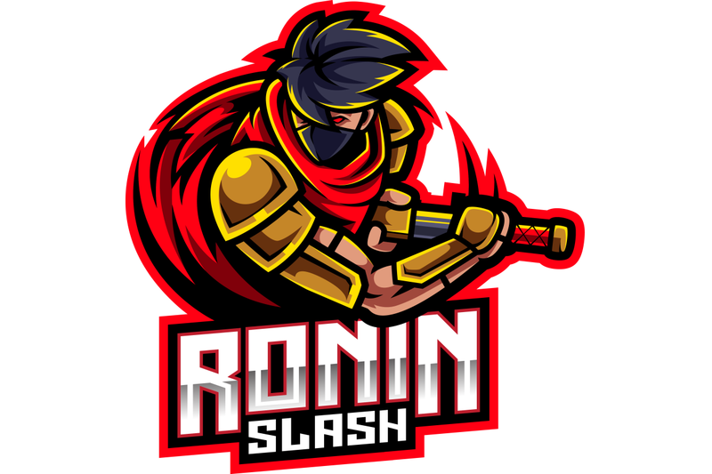 ronin-esport-mascot-logo-design