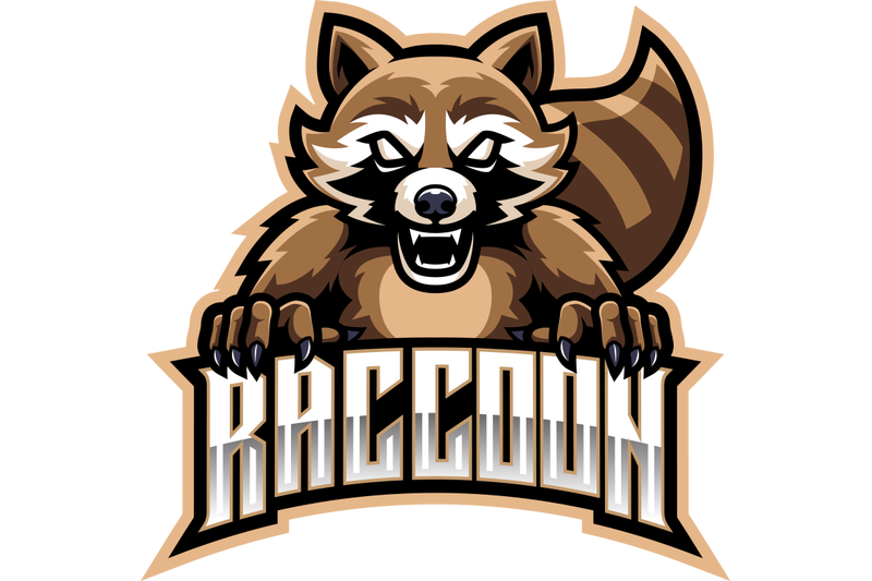 raccoon-esport-mascot-logo-design